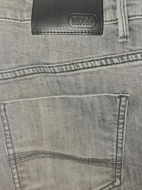 Hugo Boss Gray Stretch Denim Jeans Waist Label Detail 32/34
